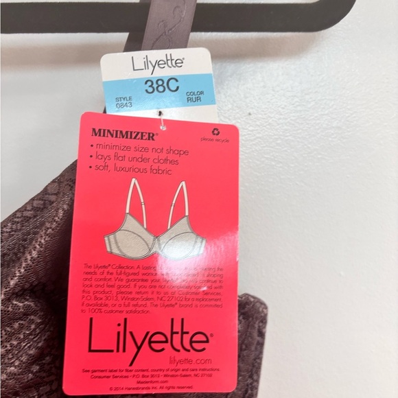 Lilyette Women's purple gray hue Minimizer Bra - Picture 2 of 6